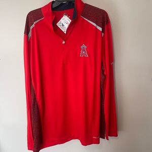 Majestic: Los Angeles Angels Quarter Zip / Cool base - Dri fit feel Sz: 2XL NWT